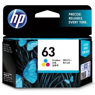 HP Ink Cartridge (Tri-Color) F6U61AA NO.63 CO